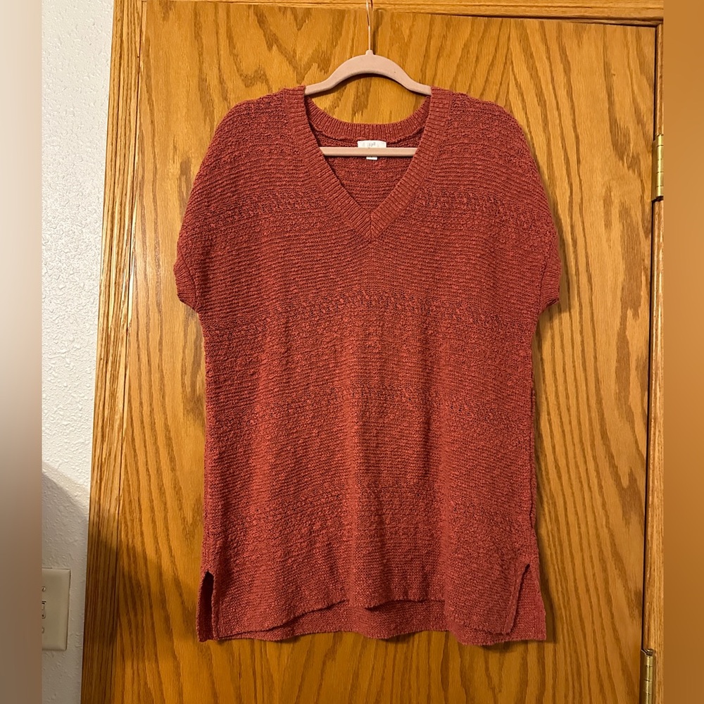 J. Jill Womens Cotton & Acrylic Knit Tunic Sweater - Size L